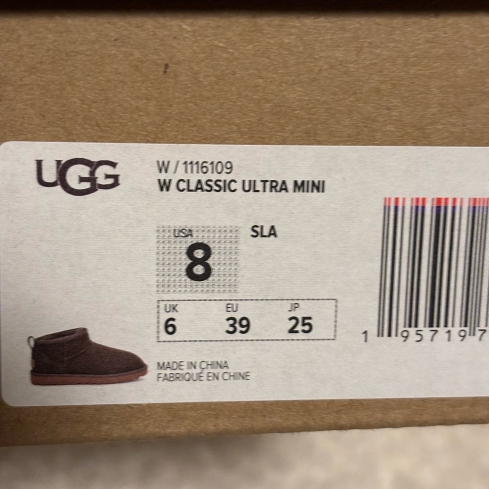 Like New!! UGG Dark Gray Classc Ultra Mini - Picture 5 of 6